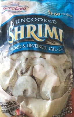 Peeled & Deveined, Tail-On Uncooked Shrimp