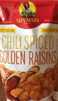 Chili Spiced Golden Raisins