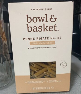 WHOLE WHEAT MACARONI PRODUCT PENNE RIGATE NO. 86