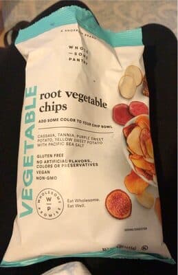 Root Vegetable Cassava, Tannia, Purple Sweet Potato, Yellow Sweet Potato with Pacific Sea Salt Chips