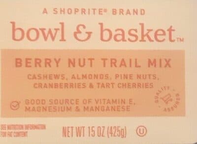 Berry Nut Cashews, Almonds, Pine Nuts, Cranberries & Tart Cherries Trail Mix