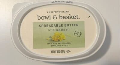 Spreadable Butter With Canola Oil