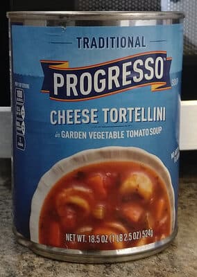Traditional Cheese Tortellini in Garden Vegetable Tomato Soup