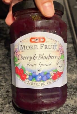 HEB More Fruit Cherry and Blueberry Fruit Spread