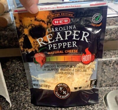 Carolina reaper pepper shredded cheese