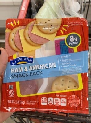 Ham & American Cooked Ham - Water Added - Smoke Flavor Added, American Pasteurized Prepared Cheese Product, Crackers, Strawberry Flavored Candy With Other Natural Flavors Snack Pack