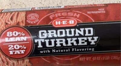 80% LEAN 20% FAT GROUND TURKEY