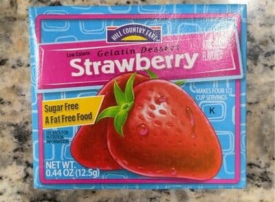 Strawberry Low Calorie Gelatin Dessert