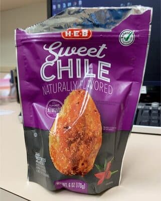 Sweet Chile Blanched, Roasted Almonds Covered in a Sweet Chile Seasoning
