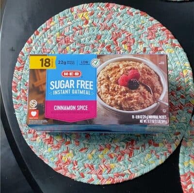 Heb Sugar Free Cinnamon Spice Instant Oatmeal