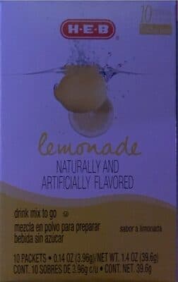 Lemonade Drink Mix To Go Packets
