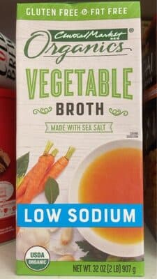 Vegetable broth- low sodium