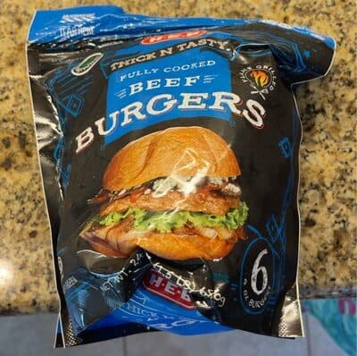 Beef Fully Cooked Burgers