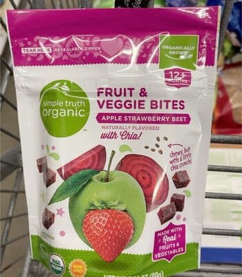 Apple Strawberry Beet with Chia Flavored Fruit & Veggie Bites