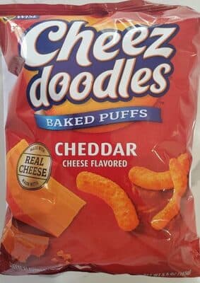 Baked Cheese Flavored Puffed Corn Snacks