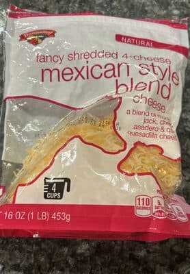 Natural Fancy Shredded 4 Mexican Blend Cheese