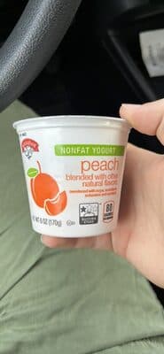Non Fat Yogurt With Fruit, Peach
