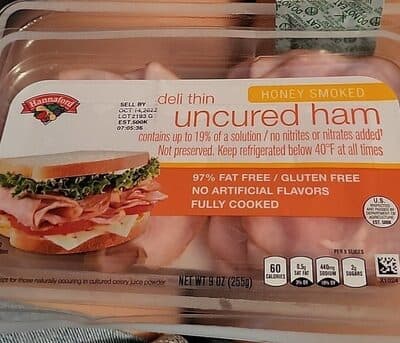 Uncured honey Ham