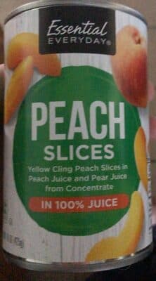 Yellow Cling Peach Slices in Peach Juice and Pear Juice