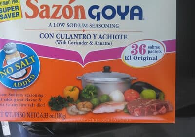 Low Sodium Seasoning, Coriander & Annatto