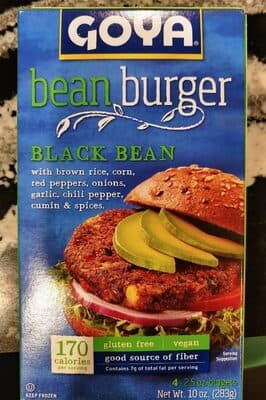 Black Bean with Brown Rice, Corn, Red Peppers, Onions, Garlic, Chili Pepper, Cumin & Spices Burger