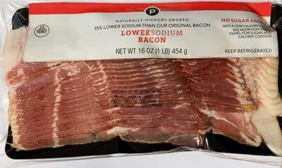 Hickory Smoked No Sugar Added Lower Sodium Bacon