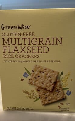 Gluten-free Multigrain Flaxseed Rice Crackers