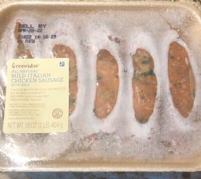 All Natural Mild Italian Chicken Sausage With Kale