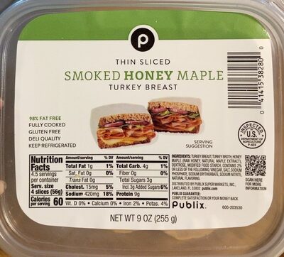 Smoked Honey Maple Thin Sliced Turkey Breast