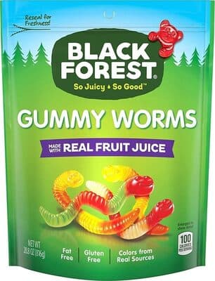Orange, Lemon, Pineapple, Cherry, Apple Gummy Worms