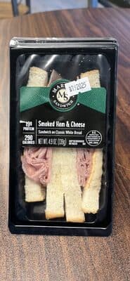 Smoked Ham & Cheese Sandwich on Homestyle White Bread