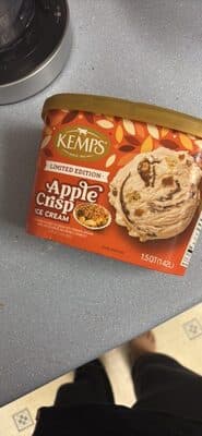 Cinnamon Flavored Ice Cream, Apple Crisp