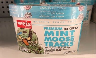 Premium mint moose tracks ice cream