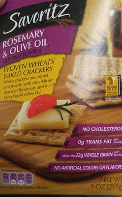 Rosemary & Olive Oil Woven Wheats Baked Crackers