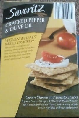Cracked Pepper & Olive Oil Flavored Woven Wheats Baked Crackers