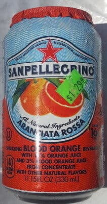 Aranciata Rossa Sparkling Blood Orange Beverage With 16% Orange Juice And 3% Blood Orange Juice From Concentrate