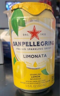 Limonata Sparkling Lemon Beverage With 16% Lemon Juice From Concentrate