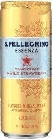 Tangerine & Wild Strawberry Flavored Mineral Water With Natural CO2 Added