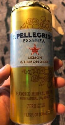 Lemon & Lemon Zest Flavored Mineral Water With Natural CO2 Added