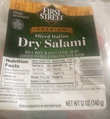 Italian Sliced Premium Dry Salami