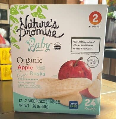 Organic Apple Rice Rusks
