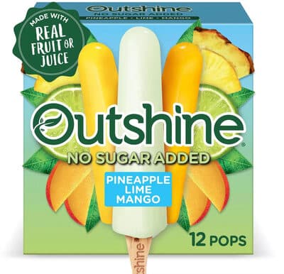 No Sugar Added Pineapple, Lemon, and Mango Frozen Fruit Mini Pops