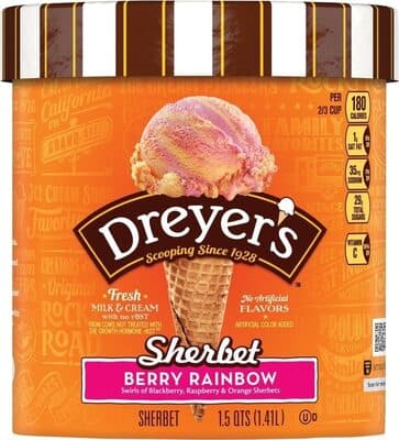 Berry Rainbow Sherbet