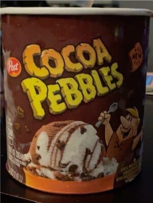 Cereal Milk And Chocolate Light Ice Cream Swirled With Chocolate Bedrock Bits