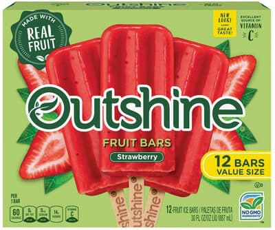 Strawberry Fruit Ice Bars