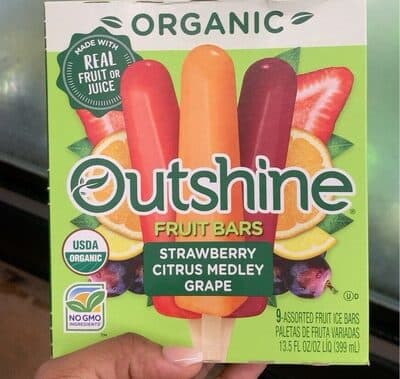 Assorted Fruit Ice Bars, Strawberry, Citrus Medley, Grape