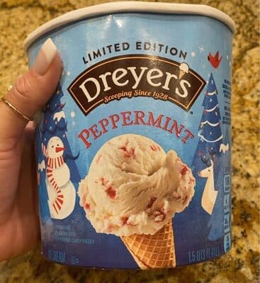 Peppermint Ice Cream with Peppermint Candy Pieces