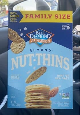 Hint of Sea Salt Rice Cracker Snacks with Almonds