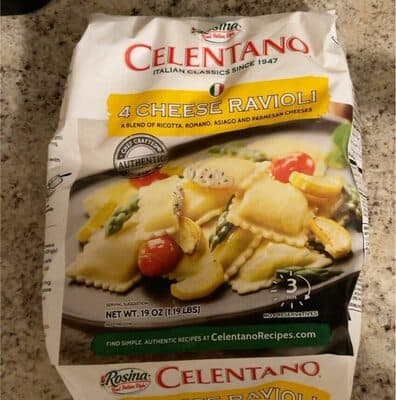 4 Cheese Ravioli A Blend Of Ricotta, Romano, Asiago And Parmesan Cheeses