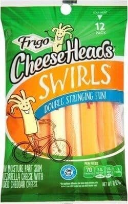 Swirls, Low Moisture Part Skim Mozzarella Cheese With Added Cheddar Cheese
